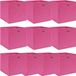 vidaXL - Opbergboxen - 10 stuks - 32x32x32 cm - stof - roze