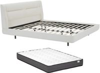 Vente-unique Bedframe stof beige 180 x 200 cm (Super King Size Bed)