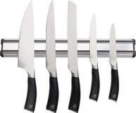 Rockingham Forge Messenhouder met 5 Keukenmessen, Zwart