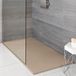 Rockwell Receveur de douche à effet texturé - Beige (Sand) - Sans kit de rehausse - 180 cm x 90 cm