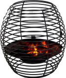 Mega Collections Firebasket Spiral - zwart - ijzer - D50 x H50 cm