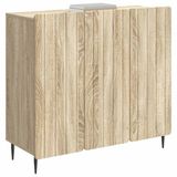 vidaXL Dressoir Sonoma Eiken 89 x 34,5 x 82 cm Bewerkt hout