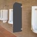 Cloison d'urinoir WC 90 x 40 cm - Montage mural - Paroi de séparation en acier inoxydable - Pour homme - Noir - Angle rond