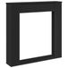VidaXL Houtomlijsting voor open haard, zwart, 100x20x100 cm, houtvezelplaat