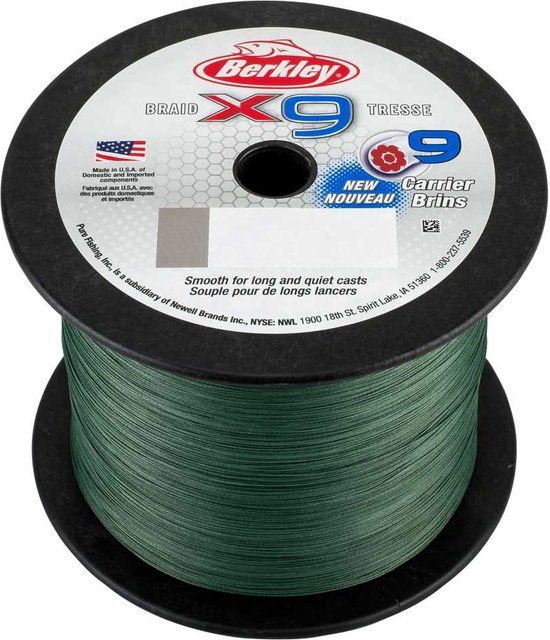 Berkley X9 Gevlochten Draad - Groen - 0.060 mm - 2000 M - 0028632297278