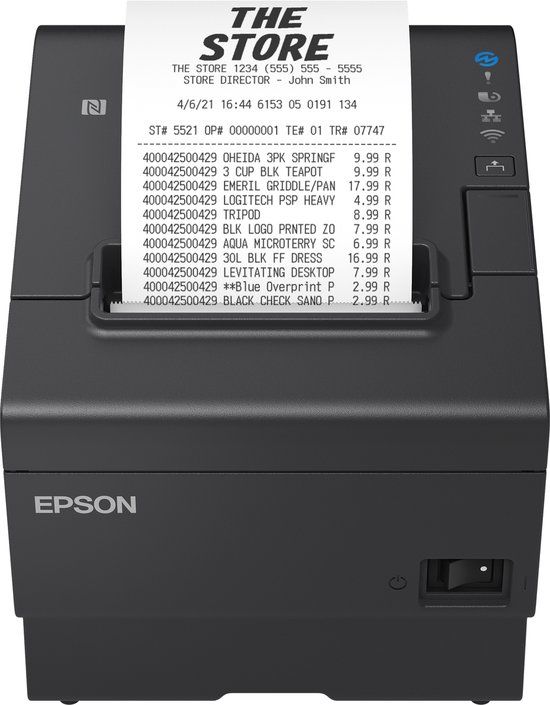Epson TM-T88VII (112) POS Printer - Thermal - 500 mm/sec - USB, Ethernet, Serial, PS, Black