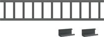 vidaXL Protection contre la neige pour toit Anthracite Acier 1200 x 2,5 x 20 cm