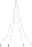 vidaXL LED Kerstboom met Grondspikes Koudwit 306 cm Metaal