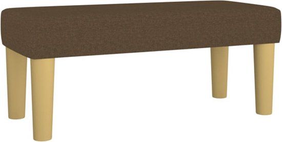 vidaXL Bankje - 70x30x30 cm - Stof - Donkerbruin