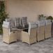 Prolenta Maison Exclusive Tuinset voor buiten, 9-delig, met kussens, mix van beige kleur, gemaakt van polyrotan