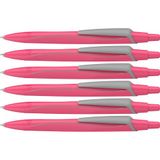 Schneider Reco Neon Edition 131929 balpen van gerecycled kunststof, bekroond met blauwe engel, inktkleur: neonblauw, neonroze, 6 stuks