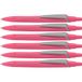 Schneider Reco Neon Edition 131929 balpen van gerecycled kunststof, bekroond met blauwe engel, inktkleur: neonblauw, neonroze, 6 stuks