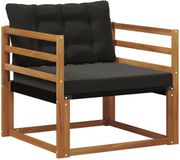 vidaXL - Buiten - bank - set - Massief - Acaciahout - en - Textilene - Naturel