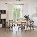 vidaXL Eettafel rechthoekig 180x120x74 cm massief eikenhout lichtbruin