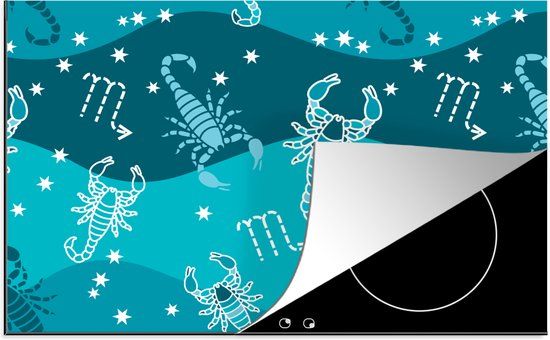 KitchenYeah® Inductie beschermer 77x51 cm - Schorpioen - Zodiac - Patroon - Inductiebeschermer