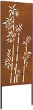 vidaXL Privacy Screen Flowers Rusty 50 x 140 cm Weather-resistant Steel
