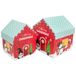 Idena 30483 - Cadeaudoosje met deksel, 2 stuks in verschillende formaten, kersthuisje als doosje