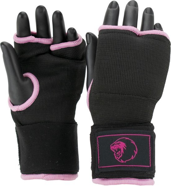 Super Pro Combat Gear Binnenhandschoenen Met Bandage Zwart/Roze Medium