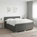 Maison Exclusive - Lit Boxspring avec matelas gris foncé 160 x 200 cm tissu