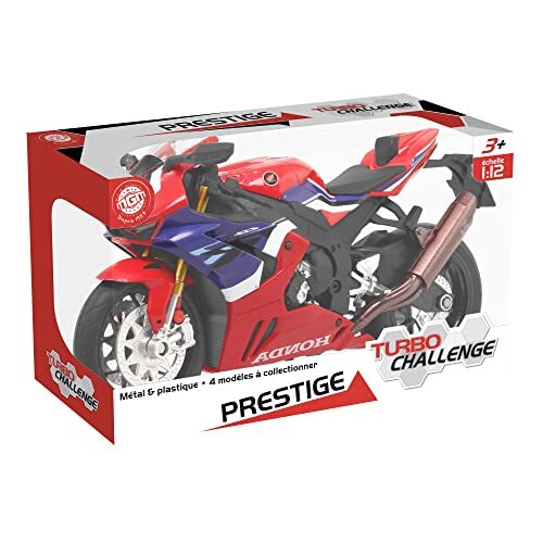 TURBO CHALLENGE - Motorfiets Honda CBR1000RR-R schaal 1/2 – 029925 – kleur rood – 20 cm – metaal – vanaf 3 jaar