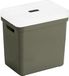 Sunware boîte de rangement avec couvercle transparent - 25 litres - vert foncé
