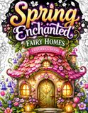 Spring Enchanted Homes Coloring Book: 50 Cozy Fantasy Cottages, Magical Fairy Houses, Whimsical Garden Retreats, Storybook Village Homes and Relaxing ... Relief, Mindfulness and Creative Relaxation