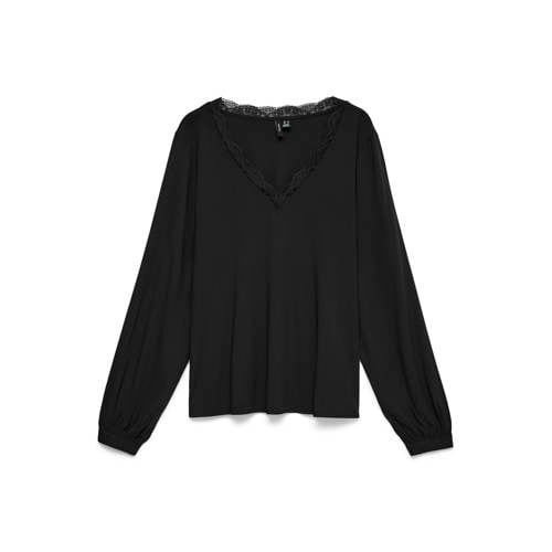 VERO MODA CURVE top Plus Size - zwart