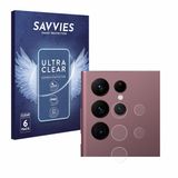 Savvies - Screenprotector voor Samsung Galaxy S22 Ultra 5G Enterprise Edition (ALLEEN Camera Lens) - Folie Beschermfolie transparant 6 Stuks