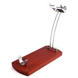 Quid Opvouwbare hambox met houten standaard, top popcorn om vast te houden, hout, meerkleurig, 36,5 x 16 x 5 cm