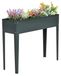 Plantenbak Verhoogde bak voor kruiden en bloemen - 100 x 30 x 80 cm - Métal - 3 drainagegaten - Met poten - Gris foncé