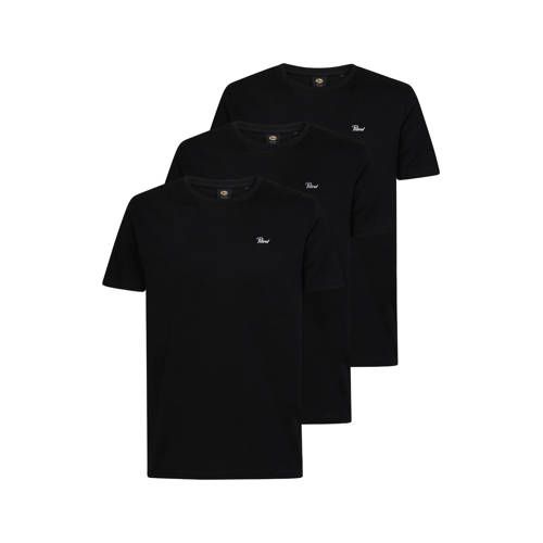 Petrol Industries regular T-shirt zwart - (set van 3)
