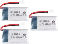 Syma 3 stuks LiPo-batterijen oplaadbaar (3.7V, 600mAh LiPo) pour drones RC, quadricoptères, modèles tels que Syma X5, X5C, X5SC, X5SW, Cheerson CX-30W, Skytech M68