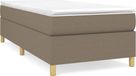 Boxspring avec matelas tissu taupe 80x200 cm