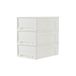 Cetomo 14L x 3 ladenbox, kunststof opbergdoos met laden, stapelbare ladekast voor kledingkast, slaapkamer, slaapzaal, kantoor, gemakkelijk te trekken, wit, 14 l, set van 3