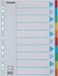 Esselte Tabbladen Standaard A4 10-delig Karton 11-rings met Voorblad Assorti | 10 stuks