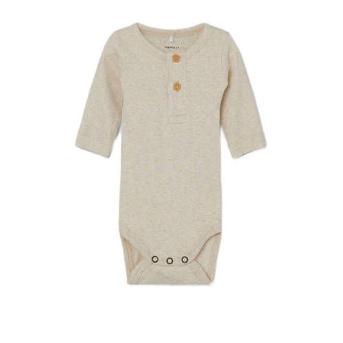 NAME IT BABY romper NBMKAB ecru melange