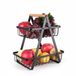 Merkloos Relaxdays Fruitschaal etagère - 2 laags - houten handvat - zwart