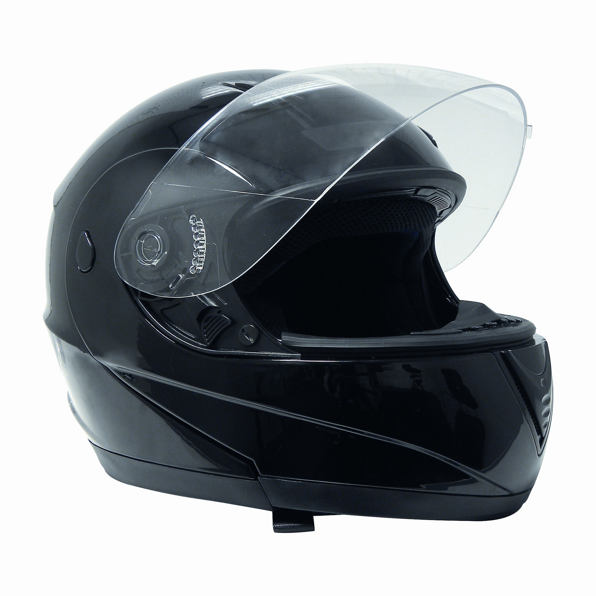 MotorX Motorhelm Systeemhelm Glanzend Zwart Maat M