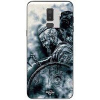Maniacase Hoesje Samsung Galaxy j8 2018 vikings ragnar lothbrok schild raaf