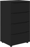 vidaXL Opbergkasten, 2 stuks, zwart, 60 x 48 x 105 cm, Bewerkt hout