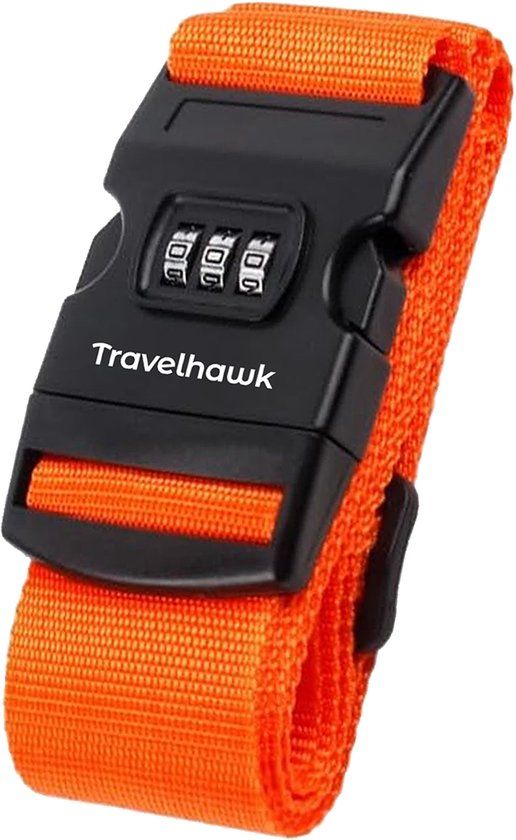 Travelhawk Kofferriem met Cijferslot - Oranje