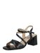 CAPRICE Sandale à talon Femme, Nappa noir, 40 EU