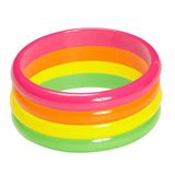 W WIDMANN MILANO Party Fashion 05845 - armbanden neon, set van 4, sieraden, armbanden, jaren 80, carnaval, themafeest