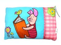 Joy Toy Winnie Puuh bigjeskussen geborduurd, 42 x 28 cm, blauw