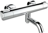 Plieger Voda - Badthermostaat - draaibare uitloop - HOH 15cm - Chroom