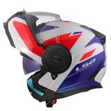 LS2 FF902 Scope II Duria Wit Blauw Rood 06 Systeemhelm - Maat XL