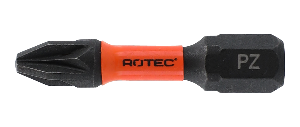 Rotec IMPACT Schroefbit PZ 1 | L=30 | C6.3 | BASIC | 2 stuks - 817.10012
