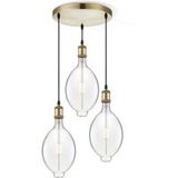 Home sweet home hanglamp Vintage brons 3L Oval - helder
