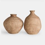 Loberon Decoratieve vaas set van 2 Kelvador bruin