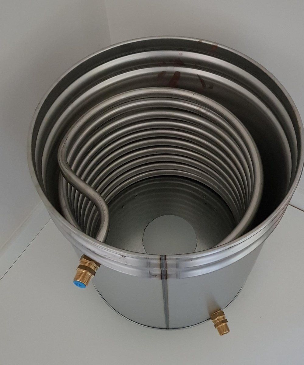 Houtgestookte zwembadverwarming tot 12.000 liter